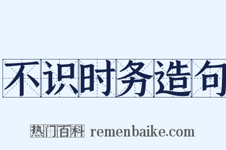 不识时务造句是什么意思的图片